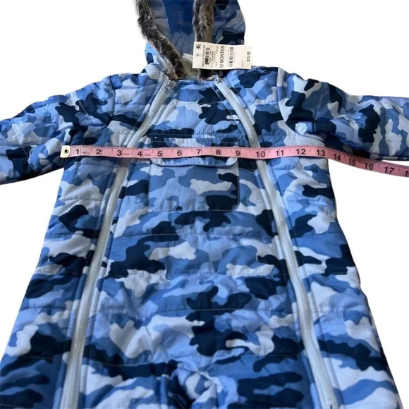 First Impressions Boys Blue Camo Snowsuit Winter Outerwear - Picture 3 of 12